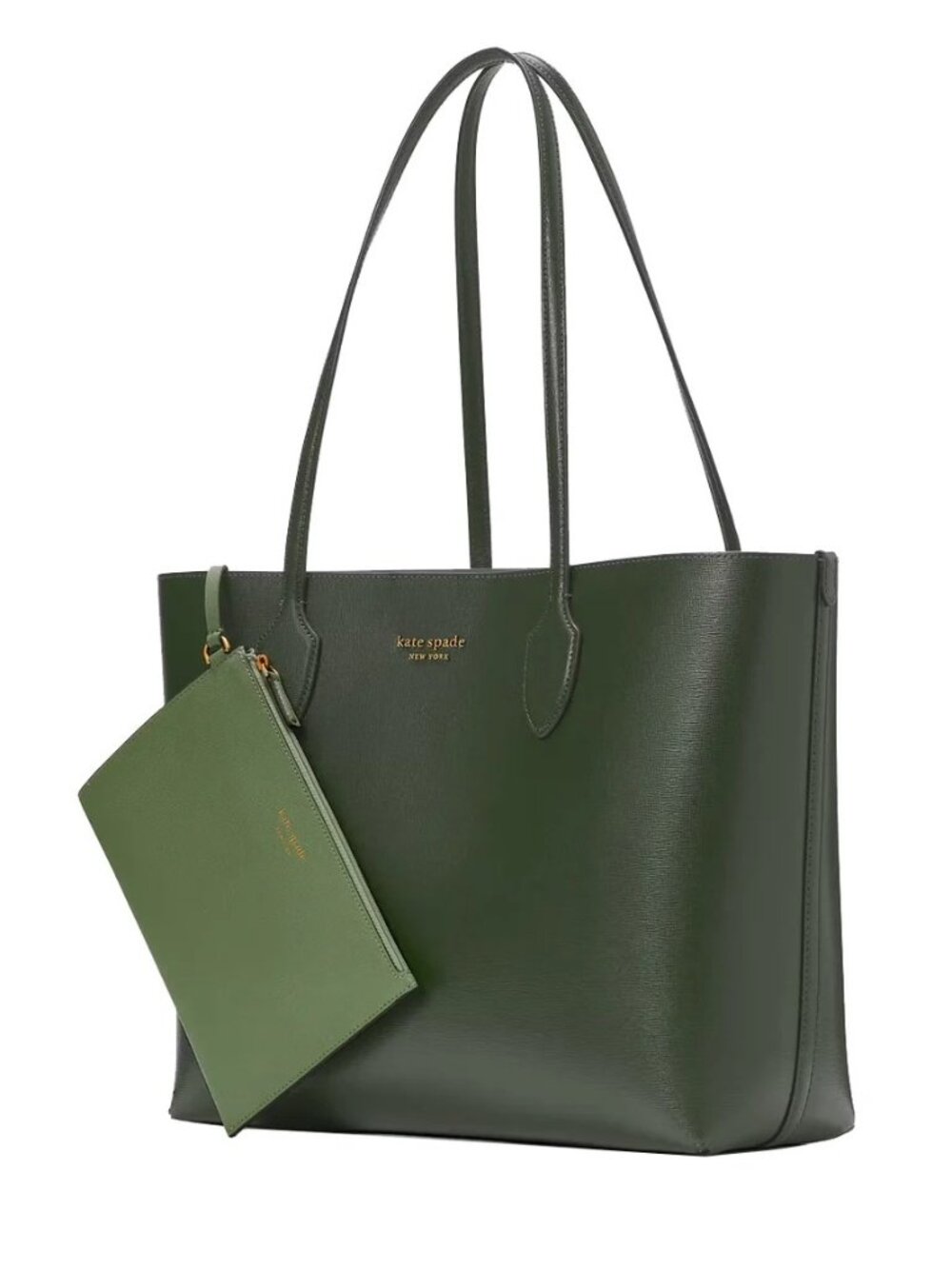 NWT ☑️ Kate Spade BLEEKER Large Saffiano Leather Tote with Pouch KK921 +Dust bag